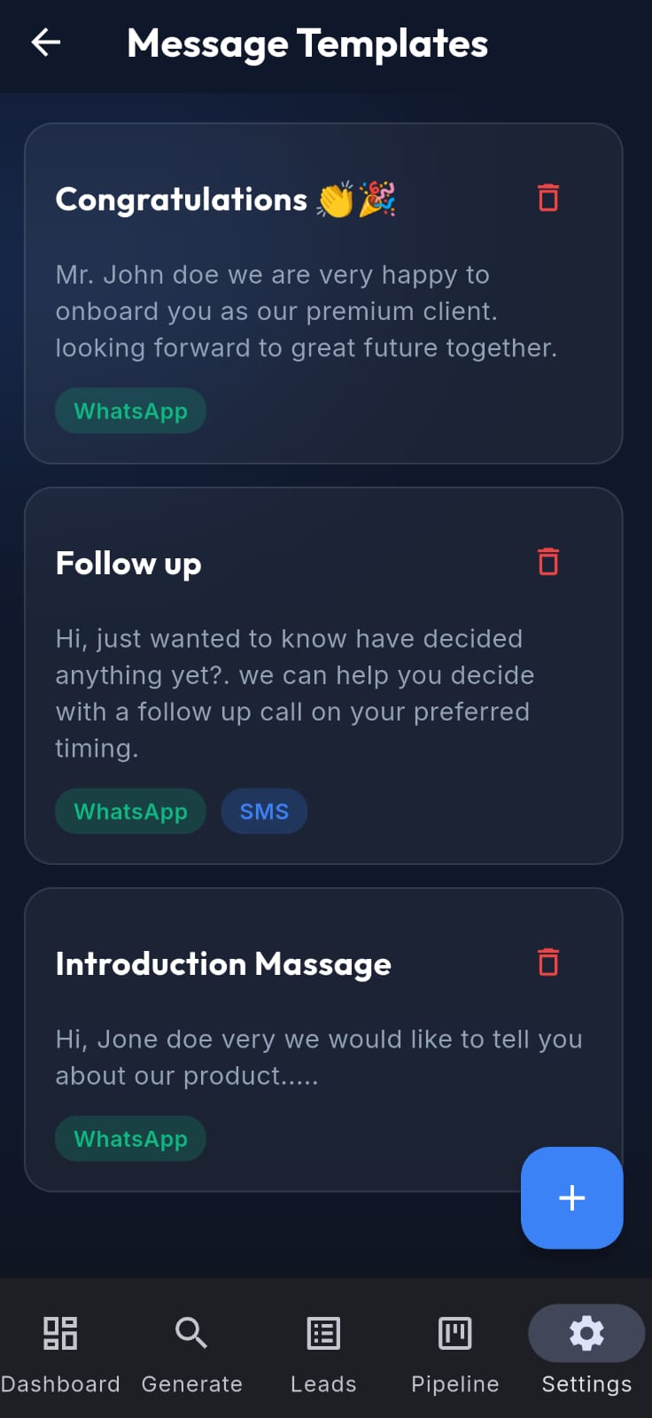 G Leads CRM PRO App Screen 8